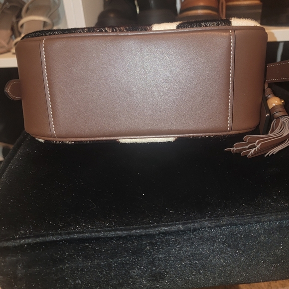 Coach Kailey Shoulder Bag With Cow Print And Tassel - Picture 6 of 7